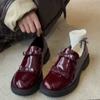 Versión de Piel de Vaca ~ Versátiles de Un Solo Paso Estilo Británico Zapatos Pequeños de Cuero Negros para Mujer Primavera 2025 Nuevos Zapatos de Tacón Grueso y Suela Gruesa