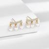 Brincos de pérolas leves e luxuosos com laço elegante e delicado design de nicho com borla distinta Brincos de outono e inverno de alta qualidade