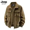 Chaqueta de Trabajo Exterior para Hombre 2026 con Múltiples Bolsillos, Chaqueta Casual de Solapa Lavada Retro Americana Ropa de Abrigo para Hombre