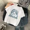 Personaje de Manga Impresión de Anime Harajuku Coreano Top Mujer