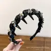 Diadema de estilo de cabello para la frente de caña alta 2026, versátil con dientes para un agarre antideslizante, diadema para lavarse la cara, colección de accesorios para el cabello para mujeres