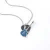 Collar con Púas de Guitarra Musical para Hombre, Colgante de Rock Personalizado de Nicho, Cadena de Lana Hip-Hop, Accesorios de Acero Inoxidable para Mujer