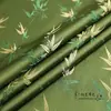 Tecido Brocado Floral Folha de Bambu para Hanfu, Tecido Jacquard Estilo Chinês Tradicional para Cheongsam, Tecido Estampado Chinês Tradicional para Cheongsam e Terno Tang