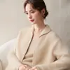 Baicai Veludo Outono/Inverno Novo Estilo Cardigan de Caxemira Moda Malha Para Ir ao Trabalho Versátil Emagrecedor Solto Zíper Gola Alta