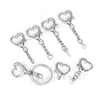 Venta al por mayor del fabricante Llavero con Cierre de Pinza de Langosta en Forma de Corazón Aleación de Zinc Figura de Corazón Cadena de Ocho Figura de Cuatro Secciones Accesorios para Joyería DIY