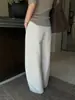 ICCIICC Otoño Nuevo Alta Inteligencia Pantalones de Pierna Ancha Guadaña Holgados Estilo Old Money Pantalones Casuales Mujer Shisanhang 2619