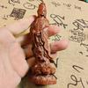 Ornamentos de Madera de Agar Natural Tallados con Estrella Completa Bodhisattva Guanyin Decoraciones para el Hogar Sala de Estar Entrada Artesanías Grandes Regalos