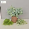 Plantas verdes artificiales, hierba de pez dorado, plantas acuáticas frescas, decoración del hogar, accesorios de fotografía, paisajismo de escaparates, follaje con temática de bosque, gypsophila