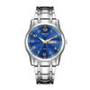 Reloj Redondo Luminoso Pointor Calendario Europeo y Americano Movimiento Automático Mecánico Luminoso Resistente al Agua Calendario No Mecánico Reloj para Hombre