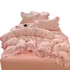 Conjunto de cama fofo 100% algodão para meninas, conjunto de quatro peças, conjunto de cama infantil de desenho animado 100% algodão Sanrio Hello Kitty, conjunto de três peças