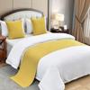 Bandera de Cama, Toalla de Mesita de Noche, Ropa de Cama de Hotel, Lujo de Hotel B&B Algodón y Lino Cama con Manta de Cama de Lujo Accesible, Alfombrilla Cubre Cama, Shihua