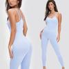 Novo corpo modelando roupas yoga terno alça de ombro fino beleza sutiã de costas cintura alta apertado yoga calças esportivas macacão