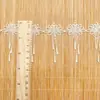 Encaje Soluble en Agua en Stock, Bordado de Poliéster con Borlas y Diseños de Hojas, Encaje para Decoración del Hogar, Venta Directa del Fabricante