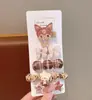 Accesorios para el Cabello de Dibujos Animados para Niños Pinza para el Cabello de Gato Marrón Pinza Lateral Pinza para el Flequillo Ropa para la Cabeza de Bebé de Otoño e Invierno Pinza para el Cabello Linda para Niñas