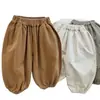 Pantalones bombachos suaves y holgados para niños primavera y otoño pantalones harén de primavera para niños pantalones Mori para bebés estilo occidental estilo occidental