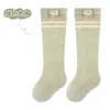 Calcetines de Malla de Algodón Delgados de Rodilla para Bebé de Primavera y Verano, Calcetines Altos para Bebés y Niños Pequeños, Calcetines Pequeños con Dibujos Animados Anti-mosquitos