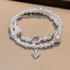 Pulseira de pérolas requintada estilo francês, moderna e sofisticada, design criativo para o dia a dia, acessório elegante e versátil