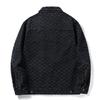 Abrigo vaquero de crochet de alta gama para hombre, otoño 2024, nueva marca de moda coreana, chaqueta de solapa suelta de talla grande