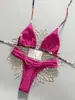 2026 Nuevo Bikini Sexy para Mujer Estilo Europeo y Americano Cuello Halter Dos Piezas Traje de Baño para Mujer Huludao