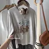 Camiseta de Manga Longa 100% Algodão para Primavera e Outono Feminina 2026 Nova Estilo Casual Soltinho Tamanho Grande Camiseta Base Branca Top Feminino Gola Redonda