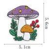 Patch de Bordado de Cogumelo Fantasia da Floresta Casa de Elfo Planta Casa Borboleta Emblema Bordado Buraco em Roupa Reparo Acessórios de Roupa