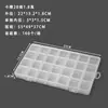 Caja Transparente de Plástico con Tapa de 28 Compartimentos para Ferretería, Joyería de Cuentas, Botones y Cuentas con Banda Elástica