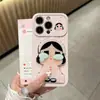 Suporte de Espelho de Boneca Chorando 3D Adequado para Capa de Celular Apple 18 Pro Max, Alto Valor Estético para Meninas, Huawei, Xiaomi, Vivo
