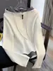 Sudadera con capucha y media cremallera, patchwork de bloques de color, efecto dos piezas, talla grande para mujer, nuevo top versátil de primavera adelgazante