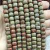 Ágata de cristal verde Mausoleo del Este Cuentas antiguas Cuentas de jade Pendientes de manzana Pulsera Accesorios de bricolaje Cuentas
