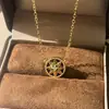 Collar con Brújula de Estrella de Ocho Puntas Doble Cara Francés para Mujer Chapado en Oro de 18 Quilates Colgante de Ágata Negra de Alta Gama Cadena Redonda para Clavícula
