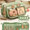 ¡Nueve Capas de Gran Capacidad! Estuche de Lápices de Capibara 2024 Nuevo para Niñas Caja de Papelería de Aspecto Elegante Niñas Escuela Primaria