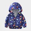 Roupas infantis de carga Casaco de menino Primavera Nova Roupa Infantil Bebê Cartoon Dinossauro Zíper Camisa Jaqueta Blusão