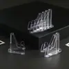 Suporte Transparente Pequeno para Exibição de Moedas Suporte para Exibição de Moedas Comemorativas Medalhas Comemorativas Caixa Redonda Pequena Caixa Quadrada Pequena Suporte Triangular