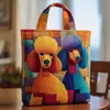 2026 Nova Série de Filhotes Transfronteiriça Estampa Digital Bolsa Tote Acolchoada de Ombro Fashion