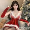 Yimeng Yao Uniforme Navideño Sexy Puro Ropa Interior Sexy Ropa Cintura Ajustada Adelgazante Vestido de Terciopelo