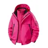 Chaqueta a Prueba de Viento e Impermeable Tres en Uno para Otoño/Invierno para Hombres y Mujeres, con Forro Polar Desmontable, Juego de Dos Piezas para Senderismo, Ciclismo, Montañismo