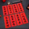 18 Caligrafia Vertical de Ano Novo com Hunchun de Quatro Caracteres da Primavera Colagem na Porta Caligrafia Resistente ao Sol e Sem Desbotamento Par Pequeno Lote Vertical Pintura de Porta