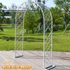 Arco de Jardín de Hierro Forjado Estilo Europeo Soporte para Flores Enrejado para Plantas Trepadoras Parque Flores de Exterior Jardín de Rosas Puerta de Flores Soporte para Flores