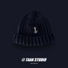 Gorro de lana con bolsillo de ancla estilo japonés para mujer invierno estilo coreano ins moda todo partido que favorece la cara gorro pequeño de punto pareja de moda