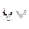 Accesorios para Joyería de Aleación con Goteo de Aceite DIY Colgantes de Mariposa Oscura Murciélago Pendientes Pendientes Pulsera Colgante W508