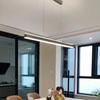 Lámpara de araña para comedor luz que emite hacia arriba y hacia abajo moderna simple comedor bar personalidad creativa recepción minimalista lámpara larga de un carácter