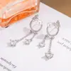 Pendientes de Borla de Perla y Mariposa de Circonita Flash Estilo Coreano Pendientes Únicos de Lujo Ligero Pendientes Elegantes para Mujer Pendientes Nuevo Estilo 2025