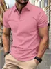 Top de Color Sólido Nuevo de Verano para Hombre Moda Popular Tendencia Manga Corta Corte Ajustado Manga Corta Europea y Americana