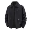 Chaqueta de trabajo transfronteriza para otoño e invierno, abrigo de algodón puro lavado, chaqueta de lana de cordero, forrada de forro polar, reversible, con cuello de piel, para mediana edad y personas mayores