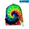 2021 Amazon Transfronterizo Nuevo Tie-Dye Estudiante Diario Impreso en 3D Calle Tela Oxford Mochila Cordón de Moda