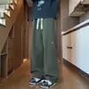 Pantalones de trabajo estilo americano para hombre, pantalones finos de pierna recta para el verano 2026, pantalones anchos holgados de talla grande, pantalones largos casuales de moda