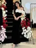 Vestido de Noche de Terciopelo de un Solo Hombro de Gama Alta 2026 Nuevo Estilo Sirena Adelgazante Vestido para Fiesta Anual Cumpleaños Anfitriona para Mujer