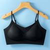 Verão Novo Seda de Gelo Costas Bonitas Sem Marcas Roupa Íntima Feminina Fina Com Bojo Reforçado Fixa Peito Grande Pequeno Camisola Regata Sutiã