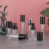 Frasco Cosmético de Vidro Transparente 30ml, Frasco Redondo para Base, Frasco para Essência, Frasco Dosador para Loção e Emulsão, Frasco Fosco