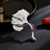 Broche de flor elegante de alta qualidade, moda, diamante incrustado, super flash, zircônia, vestido, terno, flor, broche, corsage